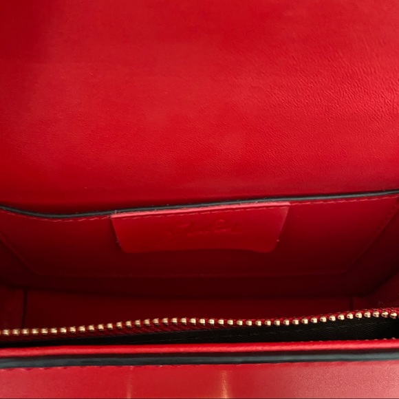 Red Leather Crossbody Handbag by Julia (from Judith & Charles) - Picture 7 of 7